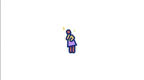 Schockiertes animiertes Symbol