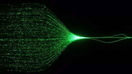 AI Training Dataset optical fiber High-Speed data transfer AI network technology abstract background