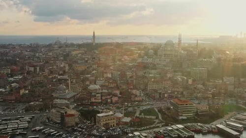 Vue aérienne de la mosquée Suleymaniye, Istanbul, Turquie.