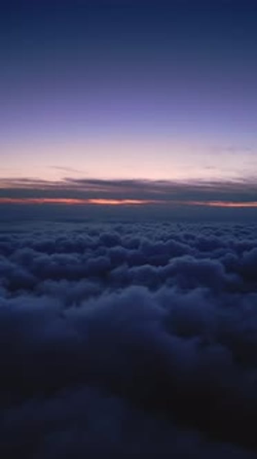 Beautiful Clouds Aerial at Sunset