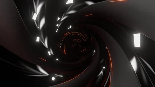 White And Orange Inside Spiral Black Hole Background Vj Loop In HD