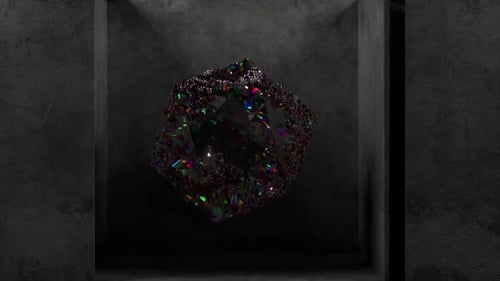 Abstract Holographic Crystal Morphing Loop Animation