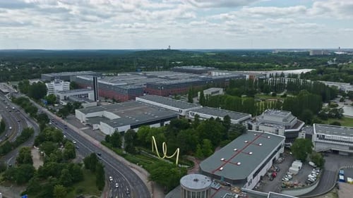Aerial view of Messe Berlin , Germany