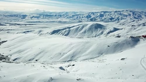 Snow capped mountains