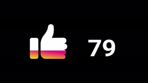 Vibrant Thumbsup Animation with a Glowing Gradient Style and Bold White Counter Showing 333 Likes