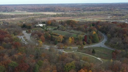 Aerial view of Ault Park, United States.