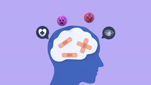 Animated Brain Health and Mental Well-being Illustration
