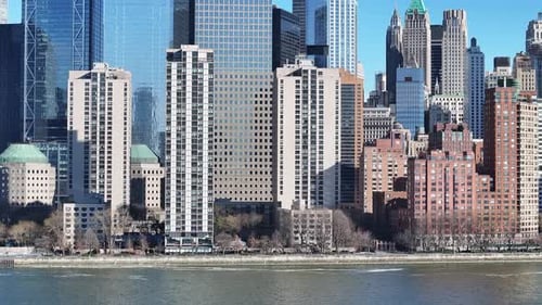 Downtown New York At Manhattan In New York United States.