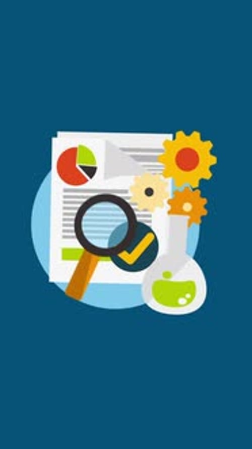 Corporate Data Analysis and Reporting Flat Design Animation