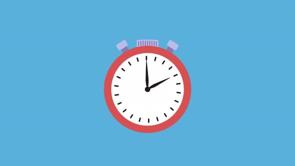 Animated Flat Design Stopwatch Counting Time, Motion Graphics ft ...