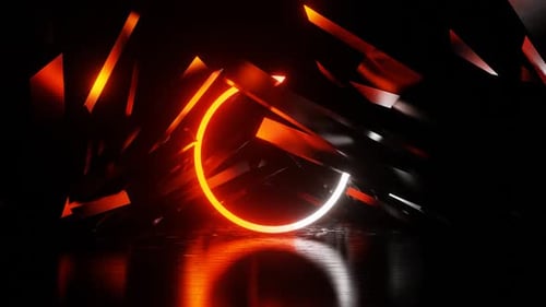 Orange And White Abstract Environment Background Vj Loop In HD