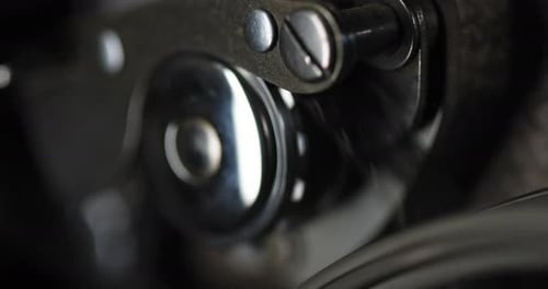 Vintage Film Projector Mechanism Close Up