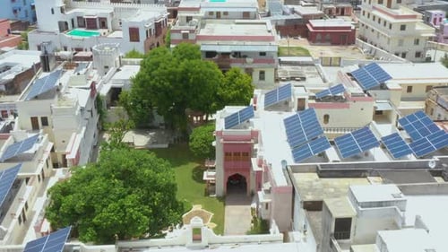 Residential Area with Solar Rooftops