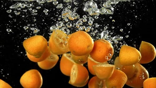 Super Slow Motion Fresh Kumquat Filmed on a Highspeed Camera at 1000 Fps