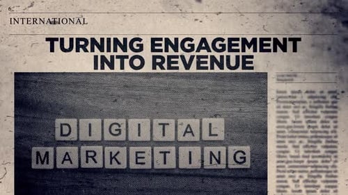 Vintage Newspaper Headline Text Reveal for Digital Marketing