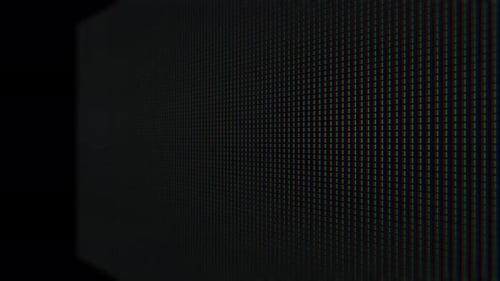 Extreme Close Up of Computer Screen and Pixel Grid