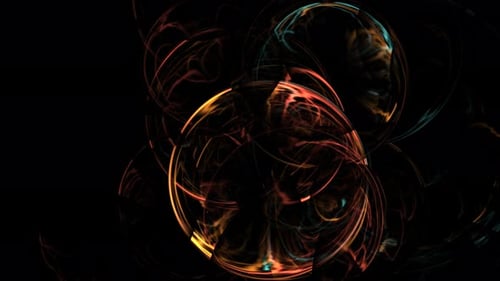 4K-Bewegtgrafiken im Hintergrund mit elektrischer kreisförmiger Schleife