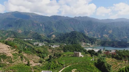 A Breathtakingly Beautiful Mountain Landscape with Vibrant Lush Valleys and Clear Blue Skies Media