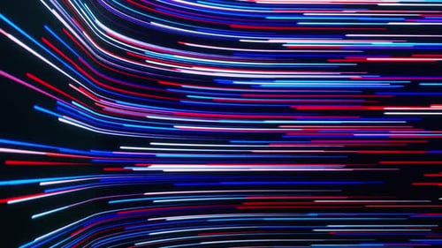 Lines Move in Futuristic Flow with Bend