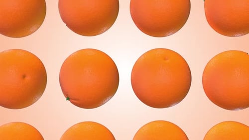 Seamless Looping 3D Oranges Background