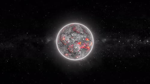 Lava planet animation. 2198
