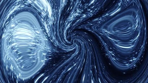 Futuristic Blue Hyperspace Wormhole Tunnel Journey Loop