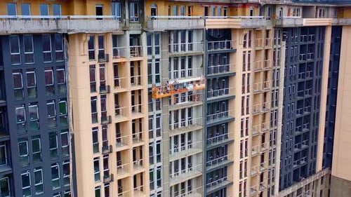 High-rise architecture under construction.