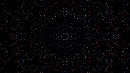 Abstract background moving stripes and flashing with shining light dots. Animation with circles