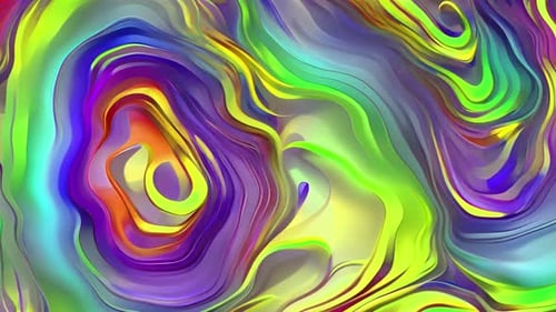 Vibrant Abstract Fluid Color Swirl Background Loop