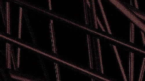 3D-Linien bewegen sich im Raum auf schwarzem Hintergrund