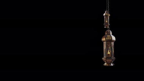 Lanterne de Ramadan avec boucle incluse avec canal Alpha