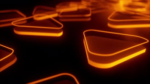 Yellow Neon Geometric Shapes Loop