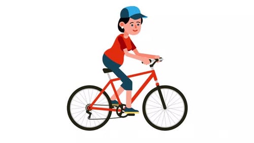 Woman Riding Bicycle