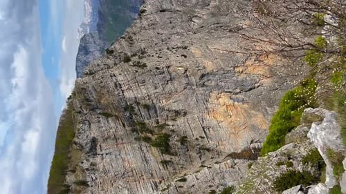 Scenic Mountain Range Pan in Wilderness