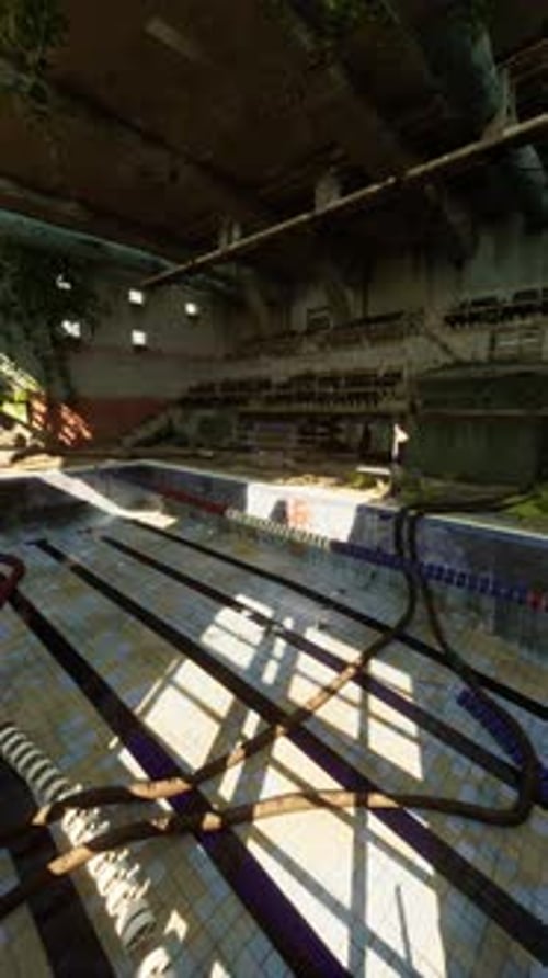 Desolate Abandoned Swimming Pool