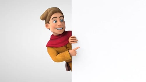 Cartoon medieval historical character
