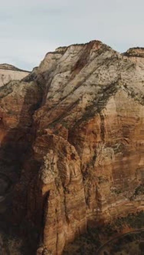 Zion Canyon From Top of Angels Landing Utah USA Vertical Video