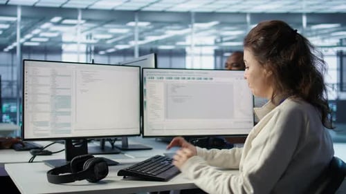 IT Specialist in Server Farm Ensuring Valuable Data Remains Shielded