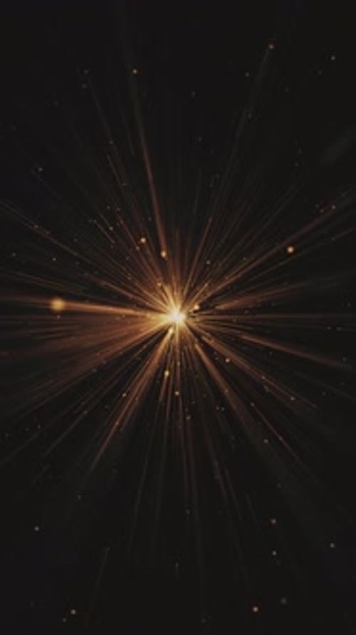 Abstract Golden Light Burst and Particle Rays Background