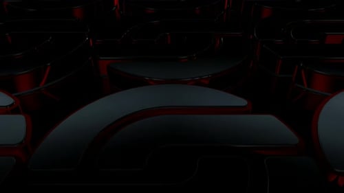 Abstract Red Glowing Geometric Pattern Background Loop