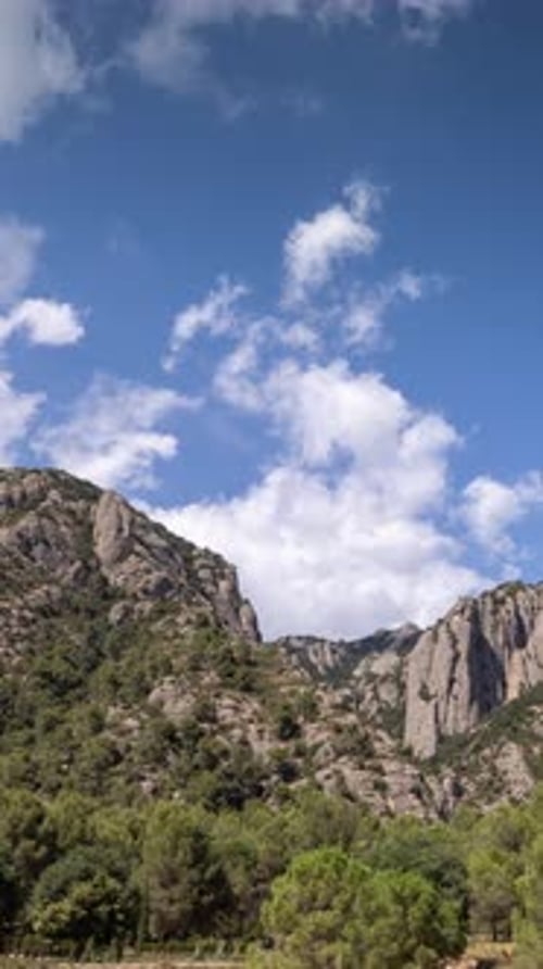 Montserrat Mountain Calalonia Spain in Vertical