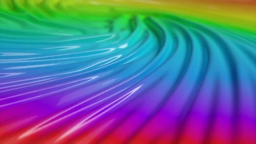 Rainbow Swirling Liquid Abstract Background Loop