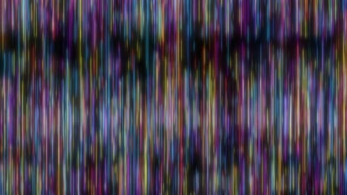 Neon Line Animation Background. Particle Glowing Rainbow Line Falling Animation. Abstract Particles