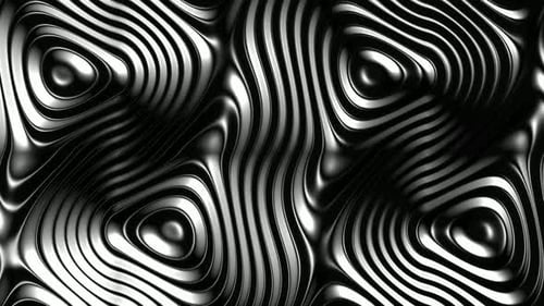 Background with Black and White Waves of Plasma, 3D Render, Unique Design, Reflection, Exclusive