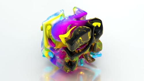 Flüssiger 3D-Würfel Motion 46