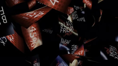 Dynamic Black Friday Sale Cards Falling Animation