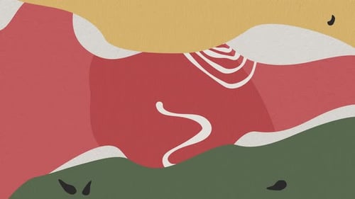 Abstract Fluid Motion Graphic with Organic Wavy Shapes