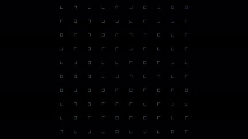Radar Collection: Grid graphic animation with the outlined shapes