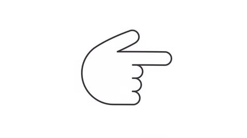 Pointing Hand Line Icon Animation for User Interface