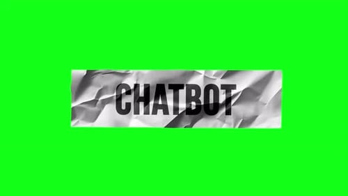 Chatbot Paper Style Headline Title Green Screen 4K